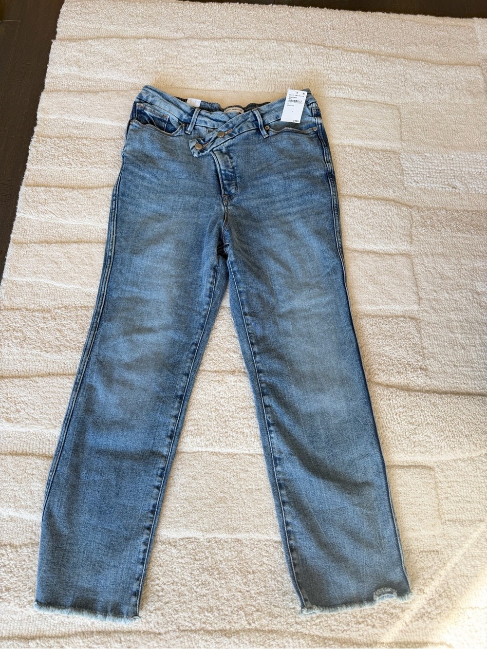 Good American Light Blue Straight Leg Jeans